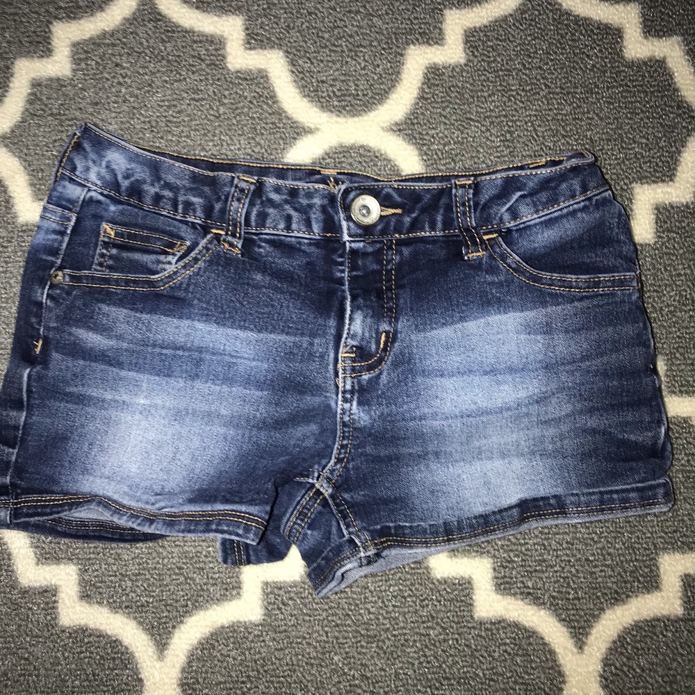 Justice blue jean shorts (size 12 R)